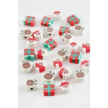 Karışık Yılbaşı Fimo Boncuk 100 Adet