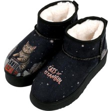 Dogo Kadın Vegan Deri Siyah Bilekte Bot - Paws On Taksim Tasarım