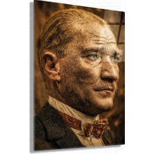 Sevgili Cam Zamanın Ötesinde Bir Lider - Mustafa Kemal Atatürk Cam Tablo