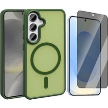 Vendas Samsung Galaxy S25 FE Kılıf M-safe Şarj Özellikli Mat Arka Yüzey Zore Sio Kapak + Hayalet Tempered Cam Ekran Koruyucu