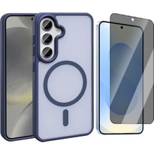 Vendas Samsung Galaxy S25 FE Kılıf M-safe Şarj Özellikli Mat Arka Yüzey Zore Sio Kapak + Hayalet Tempered Cam Ekran Koruyucu