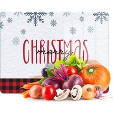 Decovetro Cam Kesme Tahtası ve Sunumluk Christmas Winter Yılbaşı Desenli 20 x 30 cm