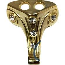 Skygo Moda Taşlı Ahşap, Mdf, Sunta Sandık Ayağı, Kutu Ayak 1,5 cm - Nikel