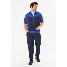 Enrico Ferry Erkek Micropoly Kumaş Kısa Kollu Eşofman Takımı Saks 919-SA