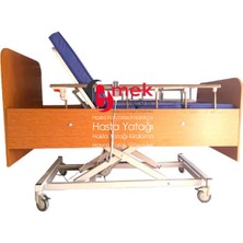 Emek Sağlık Şık Ahşap Tasarım 3 Motorlu Hasta Karyolası  – Full Set Paket