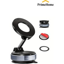 360 Dönebilen Ayarlanabilir Araç Içi Tutucu Kullanılabilen Vakumlu K007 Magsafe Telefon Tutucu