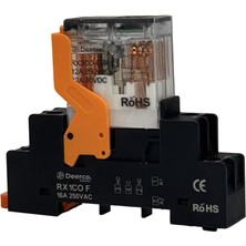 Deerco 2 Kutuplu Iğne Bacak 220V Ac Endüstriyel Röle RX2C0A230L