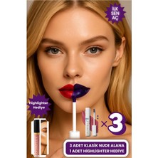 Zeonella Beauty Soyulabilir Ruj Klasik Nude 3 Lü Avantajlı Paket Kalıcı Dudak Dövmesi