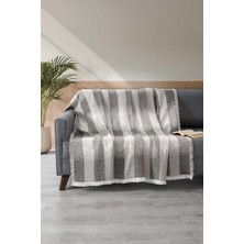 Denizli Concept Jakarlı Koltuk Örtüsü Kahverengi