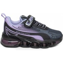 Ulusoy Lafonten Patik 744 Işıklı Çocuk Günlük Ayakkabı KM05A744 Siyah Lila