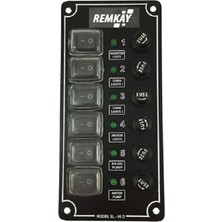 Erol Marin Tekne Sigorta Paneli, Karavan Sigorta Paneli, Switch Panel, 6'lı, 80X170MM