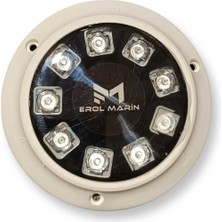 Erol Marin 9 Ledli Tekne Su Altı Lambası 10-30W Arası Yerli Garantili Mavi Renkli