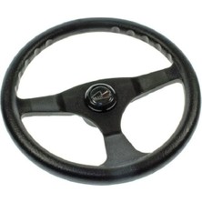 Erol Marin Tekne Direksiyon Simidi, 35CM, Siyah, Tekne Dümen Simidi