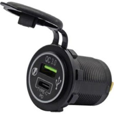 Erol Marin USB Soketi Usb+Type C 12/24V