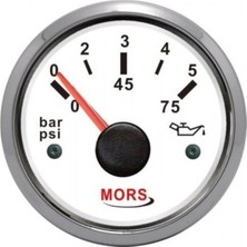 Erol Marin Yağ Göstergesi Beyaz 5 Bar 12-24V Çap 55MM