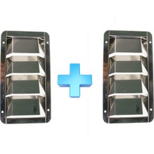 Erol Marin 2 Adet Paslanmaz Yan Havalandırma. 4'lü Model. 11X21CM