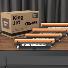 Canon Kingjet CRG-069 Çipli Muadil Set (Siyah+3 Renk)