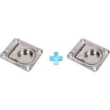 Erol Marin 2 Adet Paslanmaz Gömme Kulp. 55X65MM. Yaylı Model