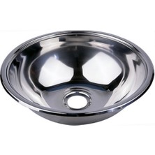 Erol Marin Tekne Karavan Paslanmaz Krom Evye - Yuvarlak Tekne ve Karavan Evyesi - Marin Lavabo  29CM