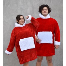 Pabtex Kapüşonlu Peluş Giyilebilir Battaniye – Ultra Yumuşak Oversize