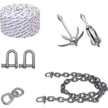 Erol Marin Jetski Kano Çapası 1,5 kg Hazır Çapa Çıpa ve Şemsiye Çapa Set