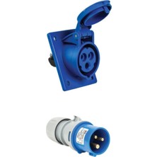 Erol Marin Tekne Karavan Eğik Priz Fiş Takımı 3X16 Amper 2'li Set