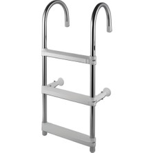 Erol Marin Tekne Merdiveni Alüminyum 3 Basamak Katlanır Paslanmaz 84CM