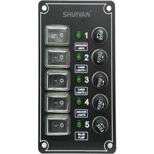 Erol Marin Shuıvan 5'li Switch Panel Izoleli Sigorta Paneli