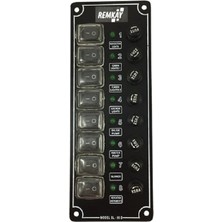 Erol Marin Tekne Sigorta Paneli, Karavan Sigorta Paneli, Switch Panel, 8'li, 80X215MM