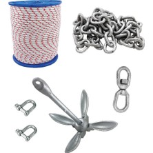 Erol Marin Tekne Çapası. Bot Çapası. 6kg Kombine Hazır Çapa Seti. Irgat Çapası