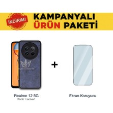Techno Guru Realme 12 5g Ikili Ekonomik Koruma Paketi Aras Deri Kılıf + Temperli Ekran Koruyucu