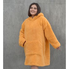 Pabtex Kapüşonlu Peluş Giyilebilir Battaniye – Ultra Yumuşak Oversize