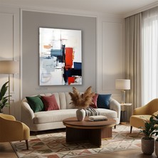 Tablonhazır Dikey Cam Tablo Salon Duvar Tablosu Dikey Cam Soyut 0042 3 Yeni Ev Hediyesi Ofis Tablosu