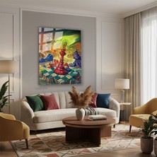 Tablonhazır Dikey Cam Tablo Salon Duvar Tablosu Dikey Cam Satrançboyutu Yeni Ev Hediyesi Ofis Tablosu