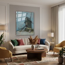 Tablonhazır Dikey Cam Tablo Salon Duvar Tablo Dikey Cam Vangogh Lemoulindelagalette Ev Hediyesi Ofis Tablo