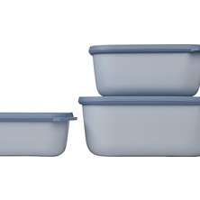Storemax – Multi Bowl Cirqula 3 Parça Set - Kapaklı Gıda Saklama Kabı - Buzdolabı ve Dondurucu, Mikrodalga Kabı ve Servis Tabağı Için Hava Geçirmez Saklama Kutusu Olarak Uygundur - 750, 1500, 3000ML
