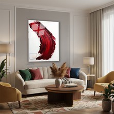 Tablonhazır Dikey Cam Tablo Salon Duvar Tablosu Dikey Cam Soyut 0015 Yeni Ev Hediyesi Ofis Tablosu