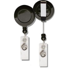 Storemax Profesyonel Yaka Kartı Yoyo, 12'li Paket, Kimlik Kartı Tutucu, Personel Kart Çekme Mekanizması (Siyah)