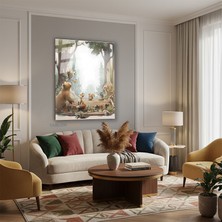 Tablonhazır Dikey Cam Tablo Salon Duvar Tablosu Dikey Cam Masal Dunyasi Yeni Ev Hediyesi Ofis Tablosu