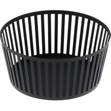 Storemax 3812 Tower Derin Meyve Sepeti, Siyah, Çelik, Minimalist, 21,5 x 21,5 x 10 cm