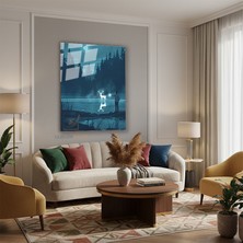 Tablonhazır Dikey Cam Tablo Salon Duvar Tablosu Dikey Cam Harry Yeni Ev Hediyesi Ofis Tablosu