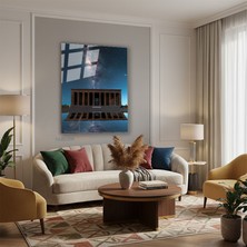 Tablonhazır Dikey Cam Tablo Salon Duvar Tablosu Dikey Cam Cam Anitkabir Yeni Ev Hediyesi Ofis Tablosu