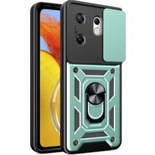 Erbar Newface Infinix Zero 30 4g Kılıf Pars Lens Yüzüklü Silikon - Yeşil