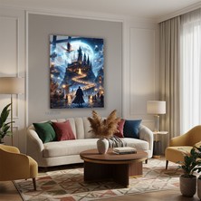 Tablonhazır Dikey Cam Tablo Salon Duvar Tablosu Dikey Cam Harry Buyucu Yeni Ev Hediyesi Ofis Tablosu