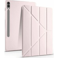 Erbar Newface Samsung Galaxy X610 Tab S9 Fe Plus 12.4 Kılıf Kalemlikli Mars Tablet Kılıfı - Rose Gold