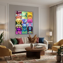 Tablonhazır Dikey Cam Tablo Salon Duvar Tablosu Dikey Cam Onepiece All Yeni Ev Hediyesi Ofis Tablosu