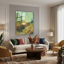 Tablonhazır Dikey Cam Tablo Salon Duvar Tablosu Dikey Cam Vangogh 137 Yeni Ev Hediyesi Ofis Tablosu
