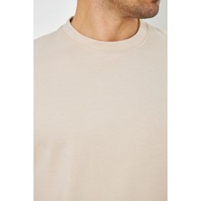 Zinox Erkek Bisiklet Yaka Oversize 2 Ip T-Shirt