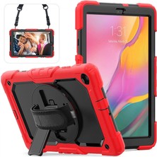 Erbar Samsung Galaxy T510 Tab A 10.1 Kılıf Pars Tablet Kapak - Kırmızı