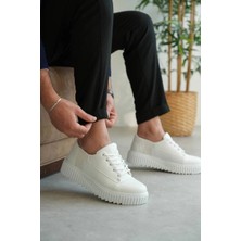 Kazax KB-X516 Kuback Beyaz Cilt Günlük Erkek Ayakkabı